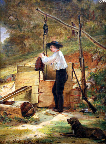 At the Well painting (1848) by William Sidney Mount at New Britain Museum of American Art. New Britain, CT.