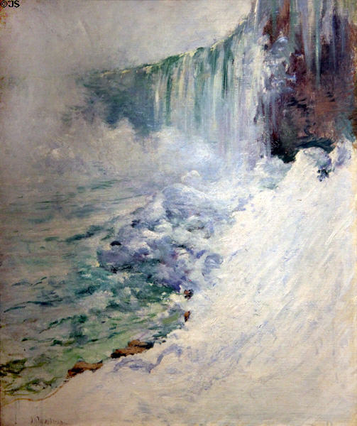 Niagara Falls in Winter (c1893) by John Henry Twachtman at New Britain Museum of American Art. New Britain, CT.