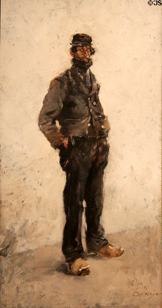 Emigrant Model painting (1882) by Robert Blum at New Britain Museum of American Art. New Britain, CT.