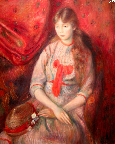 Portrait of Young Girl (c1915) by William James Glackens at New Britain Museum of American Art. New Britain, CT.