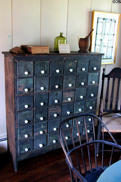 Chest for medicines at Dr. Hezekiah Chaffee House. Windsor, CT.