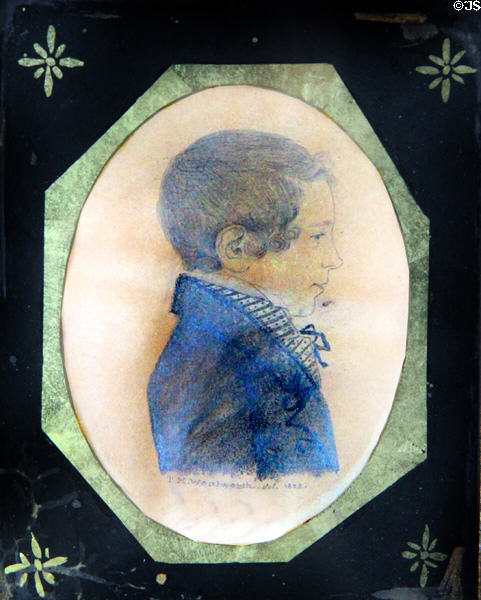 Portrait (1822) of or by T.M Wentworth at Dr. Hezekiah Chaffee House. Windsor, CT.