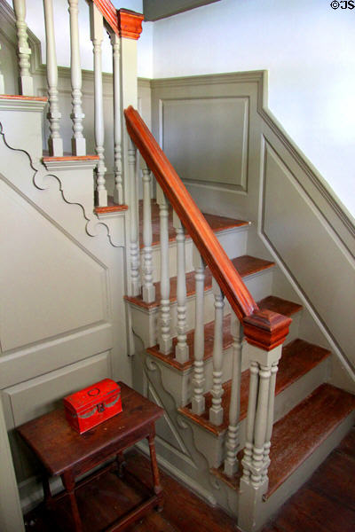 Staircase (1700s) at Phelps-Hathaway House. Suffield, CT.