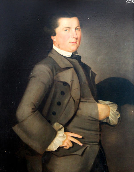 Portrait of Eleazer Wheelock Pomeroy (1764) attrib. to William Johnston of Boston at Phelps-Hathaway House. Suffield, CT.