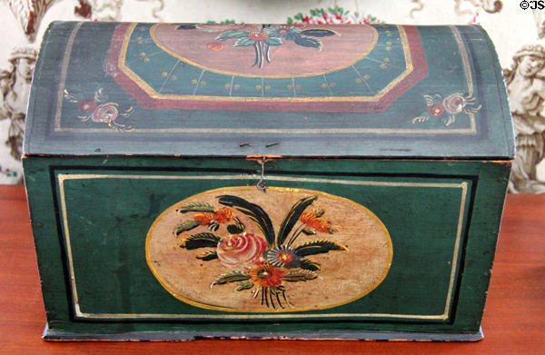 Painted chest at Phelps-Hathaway House. Suffield, CT.