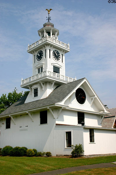 Clock tower Museum opened by the Boothe Brothers opened in c1913 when the spire was added to an 1880s barn in Boothe Memorial Park. Stratford, CT.