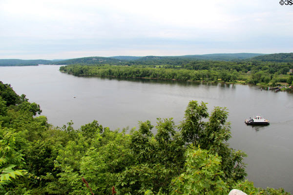 View of Connecticut River from heights of Gillette Castle State Park. East Haddam, CT.