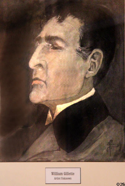Portrait of William Gillette by unknown artist at Gillette Castle State Park. East Haddam, CT.