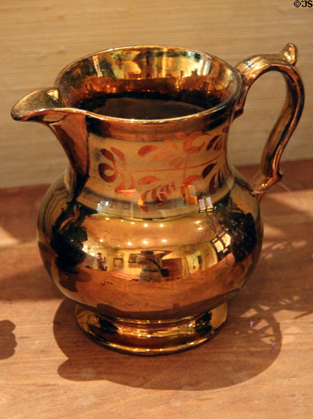 Lusterware pitcher at Florence Griswold Museum. Old Lyme, CT.