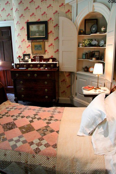 Miss Florence's bedroom at Florence Griswold Museum. Old Lyme, CT.