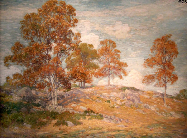 Autumn Landscape painting (c1910) by William S. Robinson at Florence Griswold Museum. Old Lyme, CT.