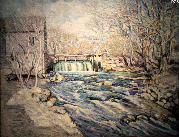 Swirling Waters painting (c1917) by Edward Rook at Florence Griswold Museum. Old Lyme, CT.
