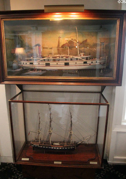 Ship models in Griswold Inn. Essex, CT.