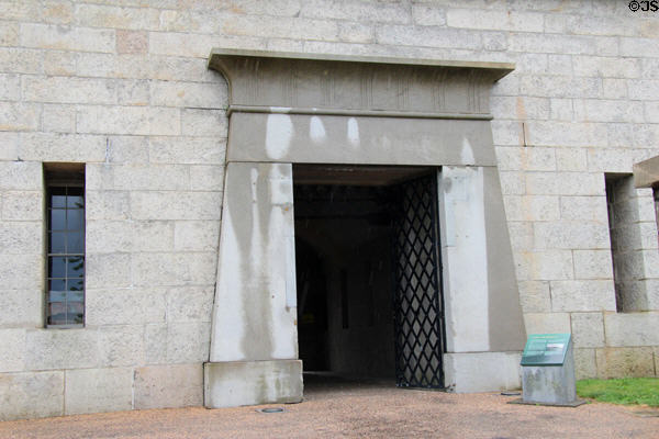 Egyptian revival doorway of Fort Trumbull. New London, CT.