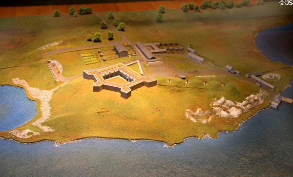 Model of Fort Trumbull as it stood about 1879. New London, CT.