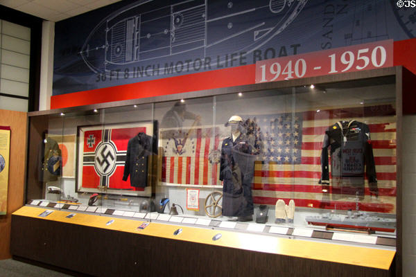 Display of Coast Guard roll in WWII at U.S. Coast Guard Museum. New London, CT.