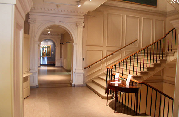 Interior design of Lyman Allyn Art Museum. New London, CT.