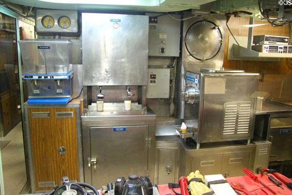Milk & ice cream machines in USS Nautilus at Submarine Force Museum. Groton, CT.