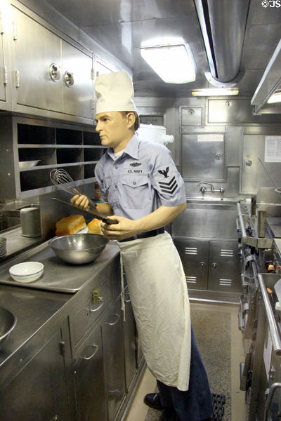 Galley in USS Nautilus at Submarine Force Museum. Groton, CT.