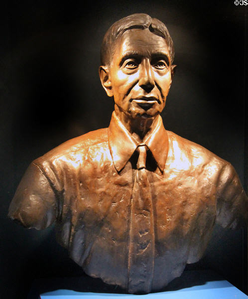 Bust of Admiral Hyman G. Rickover (1900-86) Father of the Nuclear Navy at Submarine Force Museum. Groton, CT.