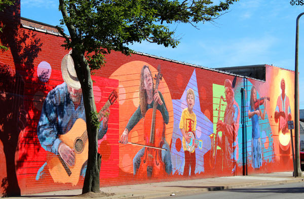 Musical performers mural. New London, CT.
