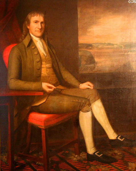 Captain Nathaniel Shaw portrait at Shaw Mansion. New London, CT.