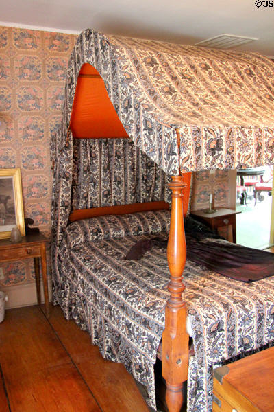 Canopied bed at Shaw Mansion. New London, CT.