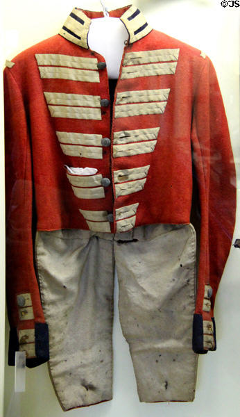 United States Army uniform from American Revolution at Monument House Museum. Groton, CT.