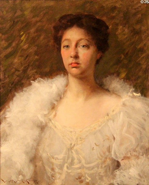 Portrait of Mary Scully (1902) by William Merritt Chase, American Impressionist, at Mattatuck Museum. Waterbury, CT.