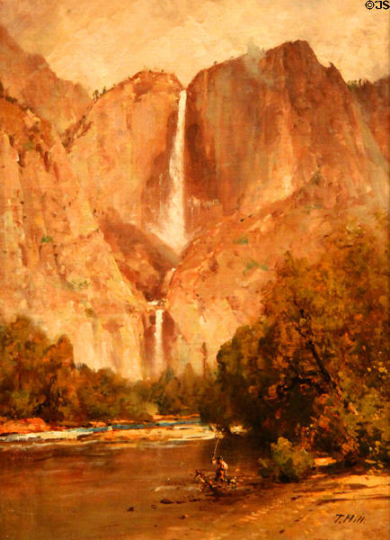 Yosemite Falls painting (c1895) by Thomas Hill at Mattatuck Museum. Waterbury, CT.