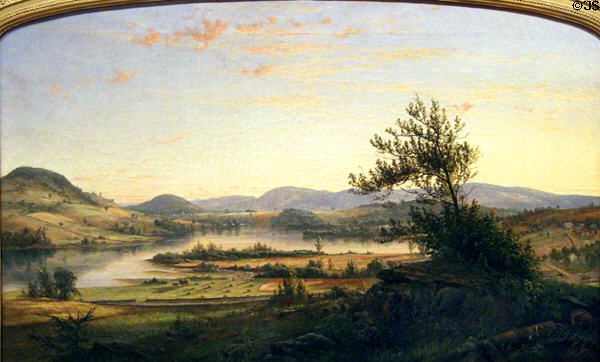 Landscape in Lakeville painting (1855) by Edward W. Nichols at Mattatuck Museum. Waterbury, CT.