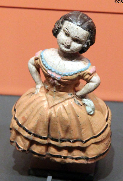 Rubber doll (1865) made from vulcanized rubber at Mattatuck Museum. Waterbury, CT.