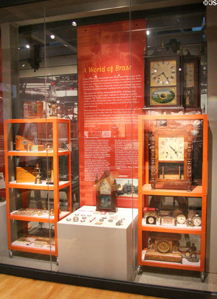 Brass industry of Waterbury, CT exhibit at Mattatuck Museum. Waterbury, CT.