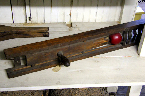 Antique plunger-style apple slicer at Judson House. Stratford, CT.