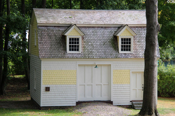 Beach family carriage house (c1885) at Judson House. Stratford, CT.