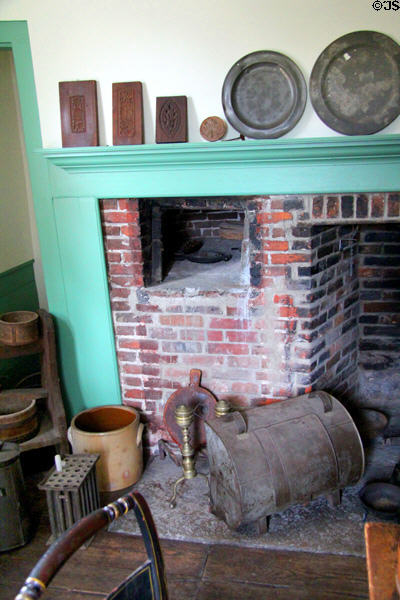 Kitchen bake oven in Rider House at Danbury Museum & Historical Society. Danbury, CT.