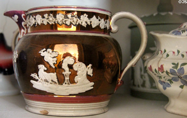 Lusterware pitcher at Danbury Museum & Historical Society. Danbury, CT.
