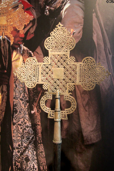 Ethiopian processional cross (19th C) at Yale University Art Gallery. New Haven, CT.