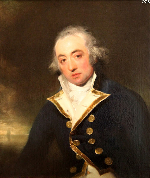 Admiral John Markham portrait (c1793) by Sir Thomas Lawrence at Yale Center for British Art. New Haven, CT.