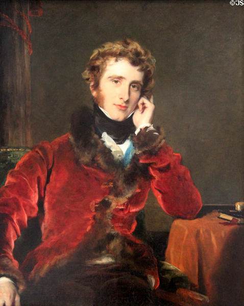George James Welbore Agar-Ellis, later first Baron Dover portrait (1823-4) by Sir Thomas Lawrence at Yale Center for British Art. New Haven, CT.