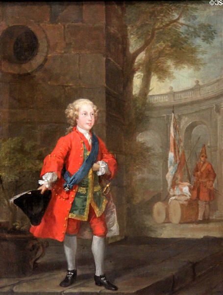 William Augustus, Duke of Cumberland portrait (1732) by William Hogarth at Yale Center for British Art. New Haven, CT.