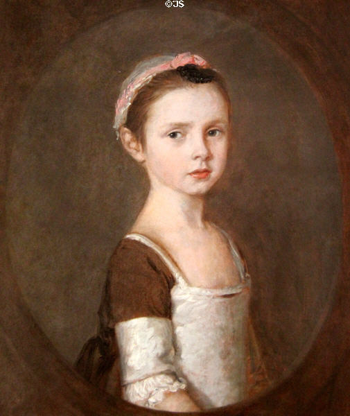 Miss Susanna Gardiner portrait (1758-9) by Thomas Gainsborough at Yale Center for British Art. New Haven, CT.