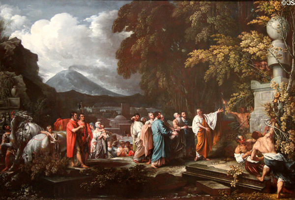 Cicero Discovering the Tomb of Archimedes painting (1779) by Benjamin West at Yale Center for British Art. New Haven, CT.