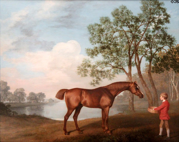 Pumpkin with Stable-lad painting (1774) by George Stubbs at Yale Center for British Art. New Haven, CT.