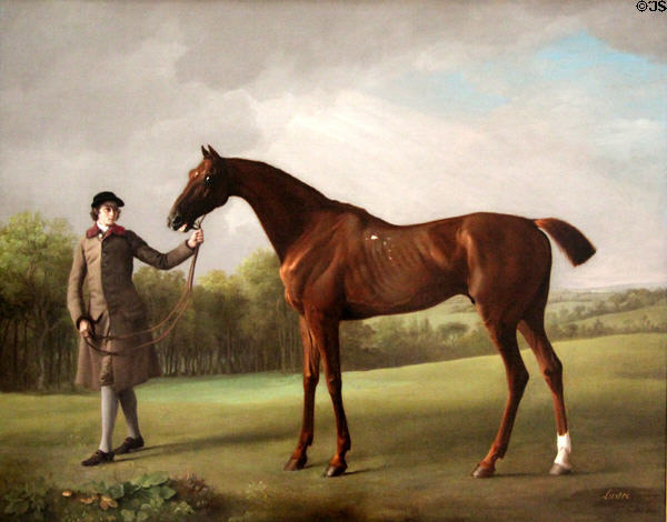 Lustre held by groom painting (c1762) by George Stubbs at Yale Center for British Art. New Haven, CT.