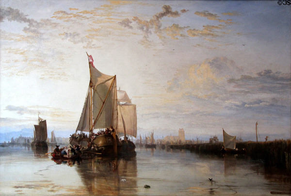 Dort or Dordrecht: The Dort Packet-Boat from Rotterdam Becalmed painting (1818) by Joseph Mallord William Turner at Yale Center for British Art. New Haven, CT.