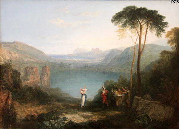 Lake Avernus: Aeneas & the Cumaean Sybil painting (1814-5) by Joseph Mallord William Turner at Yale Center for British Art. New Haven, CT.