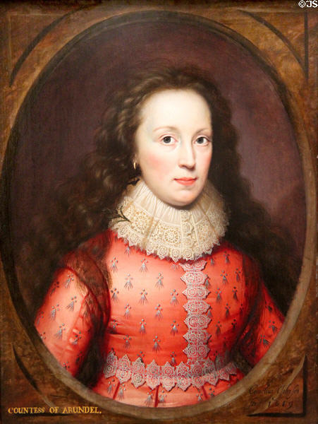 Portrait of unknown woman (1619) by Cornelius Johnson at Yale Center for British Art. New Haven, CT.