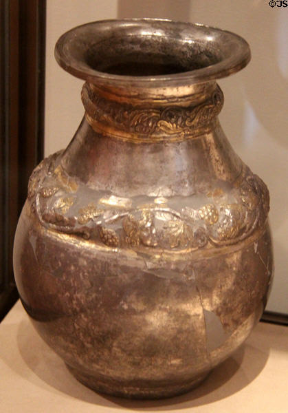 Guided silver jar (3rd C) from Dura-Europos on Euphrates River at Yale University Art Gallery. New Haven, CT.