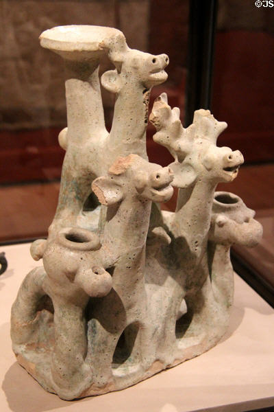 Terracotta incense burner (Thymiaterion) (c200-256) from Dura-Europos on Euphrates River at Yale University Art Gallery. New Haven, CT.